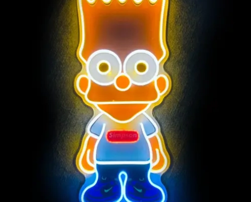 Cartoon Character sign in LED Neon Flex.