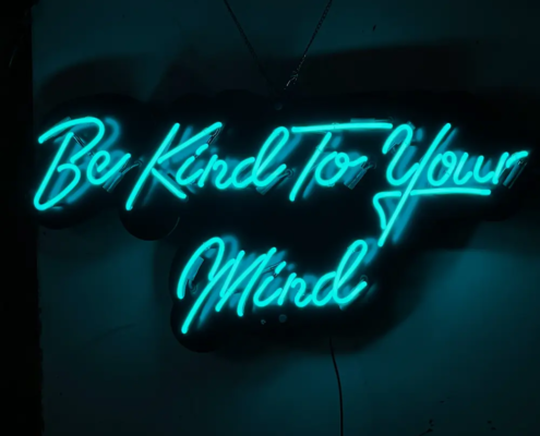 Neon Portfolio - Be Kind to Your Mind Neon Sign.