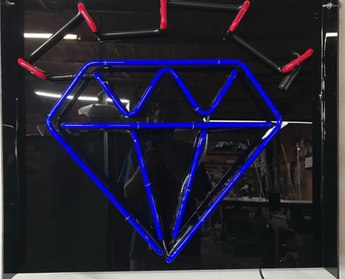Blue Diamond Neon Sign.