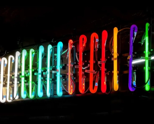 Neon sign color options.