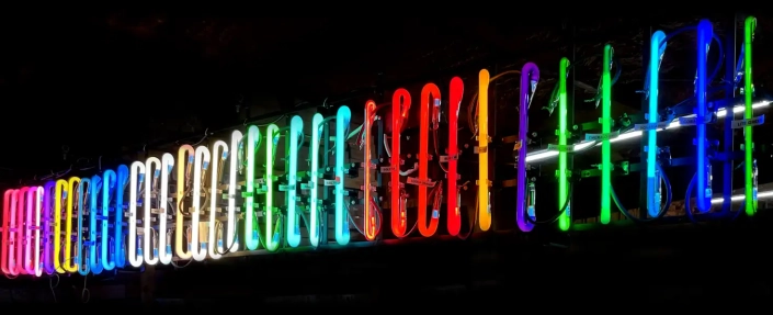 Neon sign color options.