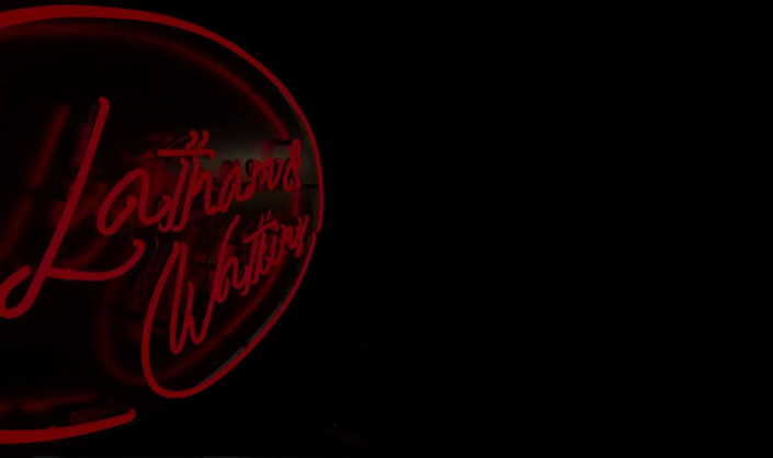 Red neon sign.
